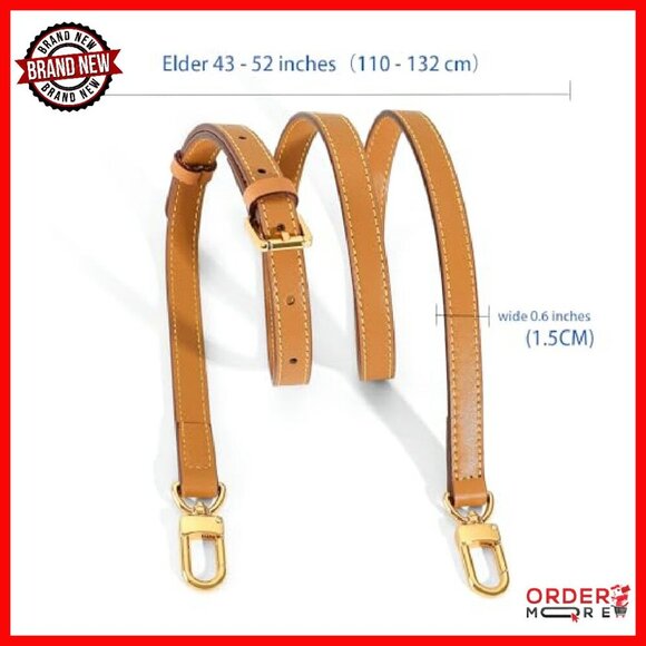 Adjustable Leather Shoulder Strap Replacement for Handbags, 43-52 Inches - Picture 4 of 8